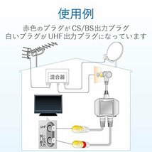 DXアンテナ 分波器 2K 4K 8K 対応 BS/CS-IF出力 入力端子間通電 ノイズに強い出力ケーブル一体型(2m/0._画像8