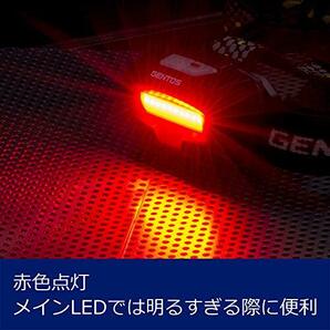 GENTOS(ジェントス) LED ヘッドライト 明るさ400ルーメン/実用点灯3時間/COB(発光面)LED/2色(白&赤)の画像3