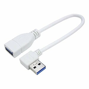 変換名人 USB3.0 延長ケーブル 20cm Aオス端子・左L型 USB3A-CA20LL