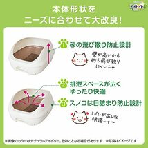 デオトイレ本体セット 約1か月分 猫砂・シート付 猫用トイレ本体 ハーフカバー ミントブルー_画像4