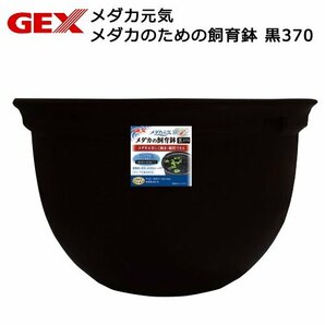 ジェックス GEX メダカ元気 メダカのための飼育鉢 370 約外径37×H20cm 樹脂製 軽量 2つの水抜け穴 黒水容量:約1の画像3