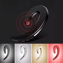 イヤホン　 Bluetooth　ワイヤレスイヤホン 耳掛け型　スピーカー　イヤフォン イヤホンマイク 片耳　USB 充電 高音質 レッド_画像3