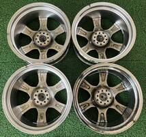 ★M’z SPEED JUNO crystalline ジュノゥ クリスタルライン メッキ 19インチ 19×8J +38 マルチ114.3/100 4本 ★塗装剥がれ有 ★送料無料_画像2