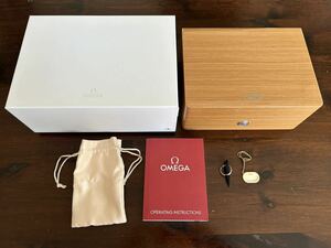 ★ Ω ★ 美品 OMEGA / オメガ スピードマスター 木製時計ケース 外箱、付属品付きジュエリーボックス ウッドケース 箱 BOX 本物　時計なし