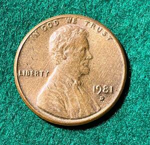 ★アメリカ・コイン 1981年・1セント銅貨(D)★ペニー