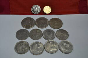 身辺整理・マーレシア銀貨1枚大型記念貨等12枚