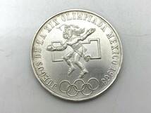 11423★メキシコオリンピック 記念硬貨 25ペソ銀貨 記念コイン 1968年 オリンピック 海外硬貨 アンティーク 重量約22.4g 直径約38ｍｍ_画像3