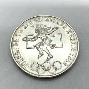 11423★メキシコオリンピック 記念硬貨 25ペソ銀貨 記念コイン 1968年 オリンピック 海外硬貨 アンティーク 重量約22.4g 直径約38ｍｍの画像4