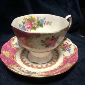 ペア(2客) ROYAL ALBERT BoneChina ENGLAND レディーカーライル　カップ＆ソーサー　　　