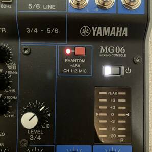 ヤマハYAMAHA アナログミキサー MG06 / アダプター MU18-D120150-A1【通電】の画像9