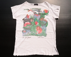 ◆ 90's USA製 レディース Tシャツ ワンピース フリーサイズ 白 ホワイト/ビンテージ オールド アメリカ古着 レトロ メキシコ 動物