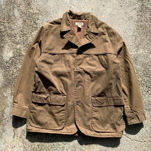 【XL】J.CREW コットンジャケット 茶系■ビンテージ オールド レトロ アメリカ古着 コート ジェイクルー ハンティング