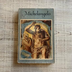 【17.1㎝×11.4㎝】50s Michelangelo ポケットライブラリー 洋書■ビンテージ アンティーク アメリカ雑貨 ブック アート ミケランジェロ