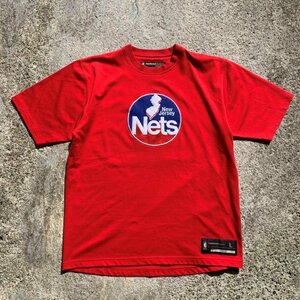 【XL】SALE!! Reebok リーボック NBA NETS ニュージャージー・ネッツ 刺繍Tシャツ■オールド リーボック アメリカ古着 バスケ プロチーム