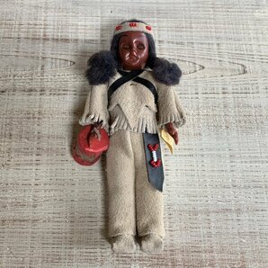 【高さ 18.5㎝】USA製 Carlson Dolls インディアン カールソンドール■ビンテージ アンティーク 人形 オブジェ インテリア ネイティブの画像1