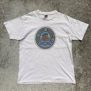 【L/XL】90s USA製 DELTA 醸造所 プリントTシャツ 生成り色■ビンテージ オールド アメリカ古着 コットン ビール シングルステッチ