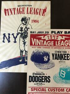 代官山スタジアム　MLB VINTAGE LEAGUE　ポスター2枚　美品　ベースボール　スタジアム原宿　STADIUM