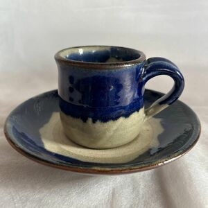 No.069 やちむん　コーヒーカップ&ソーサー 　used品