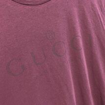 【未使用・19年モデル】 GUCCI グッチ ヴィンテージロゴ Tシャツ トップス カットソー 胸ロゴ ワインレッド L メンズ_画像3