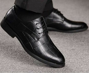 靴 bs9【26.5cm 黒 】メンズ PUレザー ビジネスシューズ 合皮 革靴 紳士靴 喪服 入学式 結婚式 靴 革靴 安い アウトレット 2