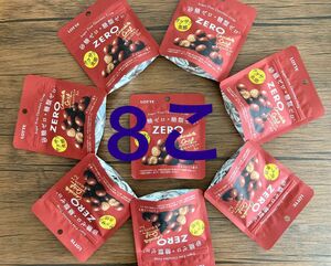 LOTTE ZERO チョコレートクリスプ 8袋セット♪♪ 砂糖ゼロ 糖類ゼロ 香ばしビスケットのチョコ