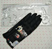 M・U スポーツ　MIEKO UESAKO/MU SPORTS　ゴルフ用手袋・グローブ　黒色　サイズ S/17～18㌢　指先あり　定価 4,950円_画像1