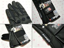 M・U スポーツ　MIEKO UESAKO/MU SPORTS　ゴルフ用手袋・グローブ　黒色　サイズ S/17～18㌢　指先あり　定価 4,950円_画像3