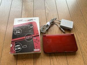 【動作確認済/初期化済】Newニンテンドー3DS LL RED-001 本体 メタリックレッド　電源コード付　送料60サイズ