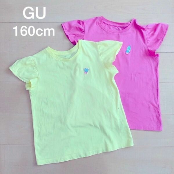 GU☆スイーツモチーフグラフィックTシャツ　160cm