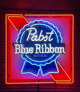  Blue Ribbon neon signboard beer Corona sake BAR store Harley Chevrolet Ford american miscellaneous goods hot rod USDM antique old clothes 