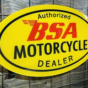 BSA アクリル 看板 ハーレー トライアンフ ナックル 英車 UK 英国 ダート ノートン ガレージ ショベル パン FL FX FXR バイカー 世田谷の画像5