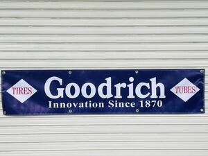  Goodrich banner waterproof tire signboard at that time Goodyear Bridgestone fire - Stone Setagaya Harley shovel garage Showa Retro 