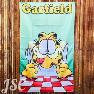  Garfield flag banner USDM Ame Cara comics anime american miscellaneous goods PEZpetsuUSA Harley kyaru look North America signboard BC15