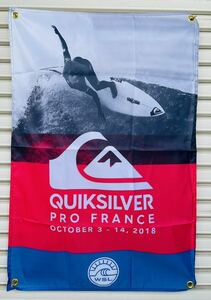 QUIKSILVER クイックシルバー バナー フラッグ USA アメリカ 雑貨 セクシーガール ガレージ 古着 アメ車 ショップ サーフィン ビーチ BA93