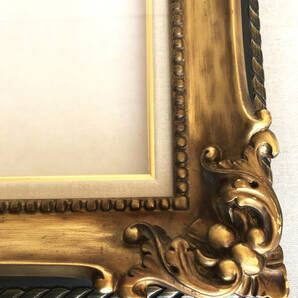 【中古】 アンティーク調 額縁 F10 10号 空額 油彩 油絵 ゴールド アクリル (11)の画像3