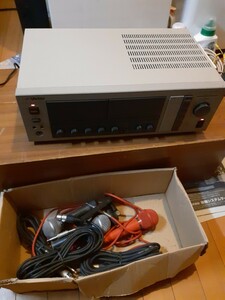 ビクター　PA-604D　木箱付き、一般的なマイク、ケーブル付き　　