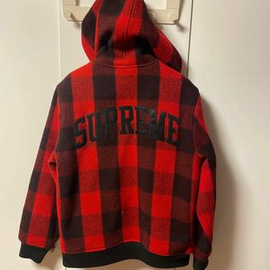 supreme ウールパーカー　シュプリーム　ブランドロゴ大 パーカー ジップアップ 古着卸 ジャケット