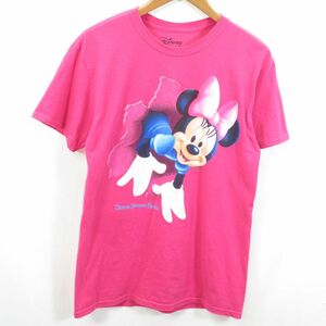 80s 90s Disney ミニー 両面プリント Tシャツ sizeM/ディズニー ヴィンテージ USA 古着 0403