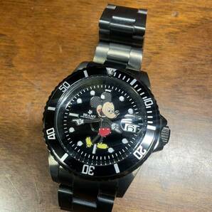 OVER THE STRiPES×BEAMS / 『ミッキーマウス』 ウォッチ腕時計 自動巻 ブラックタイプ ビームス オーバーザストライプスの画像1