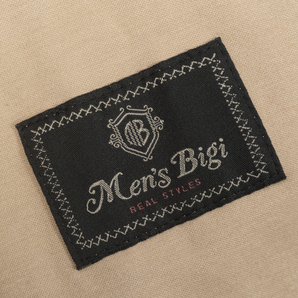 洗練デザイン『Men's Bigi』春夏テーラードジャケット 01(S相当) ベージュ 裏地なし アンコン仕立て 日本製 メンズビギ 管理420の画像5