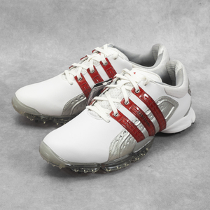  new goods unused [ Adidas power band 4.0 WD] golf shoes 25cm spike adidas GOLF white men's control 4127