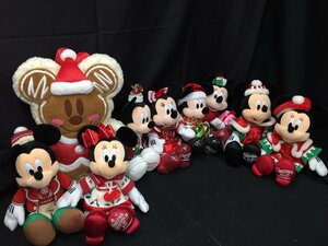 ディズニー　ミッキー＆ミニー　クリスマス　ぬいぐるみ　計９体まとめて　　中古　TH5.010