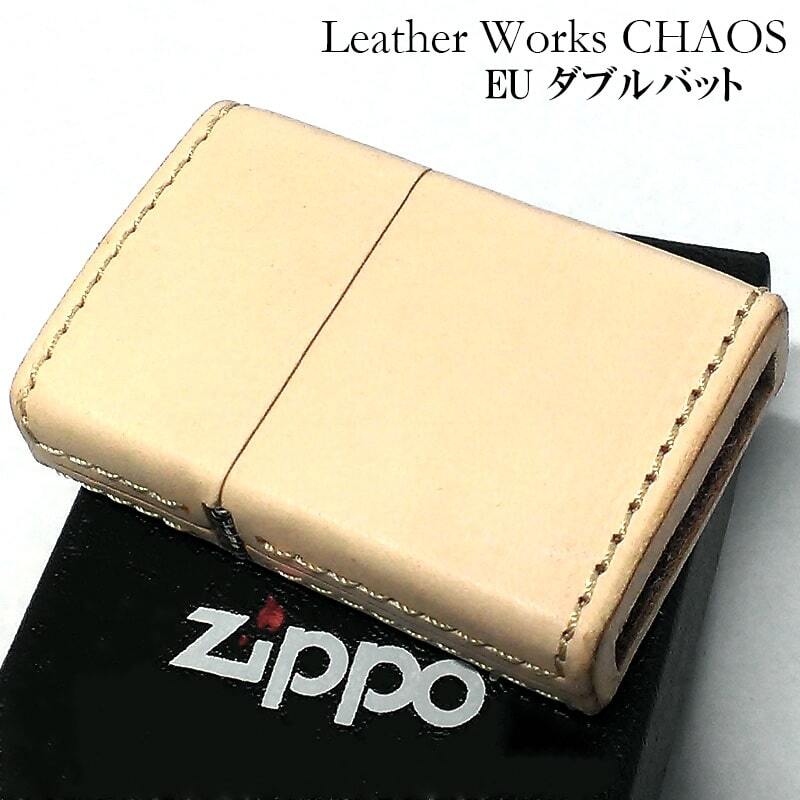 ZIPPO 打火机真皮包裹欧盟双头 Zippo 时尚混沌米色皮革作品真皮牛皮手工雕刻朴素品牌, 作家, Zippo, 其他的