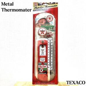 温度計 テキサコ メタル サーモメーター アメリカン 雑貨 TEXACO ブリキ看板 レトロ ディスプレイ アンティーク 壁掛け