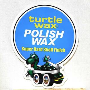 ブリキ看板 エンボスメタルサイン Turtle Wax 雑貨 タートルワックス 車 ロゴ 亀 プレート アンティーク インテリア かわいい ロゴ