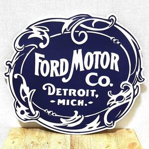 ブリキ看板 FORD MOTOR VINTAGE 車 エンボスメタルサイン アメリカン フォードモーター ガレージ ビンテージ 壁飾り アンティーク