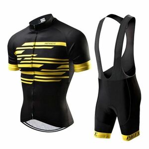  new goods top and bottom set No22 S size cycle jersey black full Zip wear short sleeves men's cycling MTB road bike bicycle 