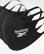 Reebokリーボック【白+黒　フェイス カバー/マスク サイズFREE 15.3 cm x 17 cm 3枚組×2 合計６枚】新品未開封　男女共用_画像6