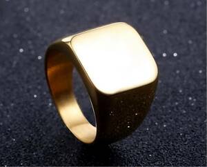  new goods! free shipping!18k gp signet ring ring high quality 