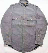 Freewheelers (フリーホイーラーズ) M1916 SHIRTS / バックサテン ミリタリーシャツ #1543113 美品 GRAY size 14_画像1